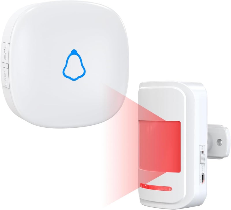 METAK Motion Sensor Door Chime, Wireless Motion Detector Alarm Indoor for Business When Entering/Home Doorway/Store Entrance/Garage Security, Pet/Elderly/Dementia Monitoring Buzzer,PIR Door Entry Bell - Image 1